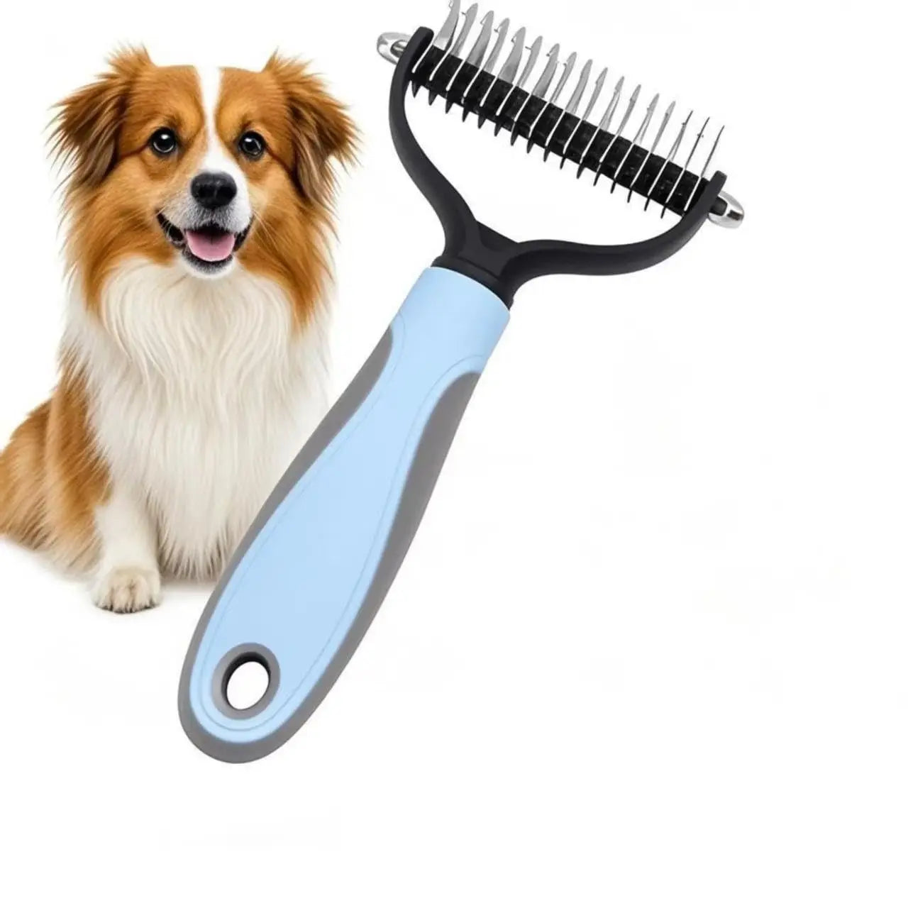 Double-Sided Dog Grooming Comb and Hair Removal Tool for Pets