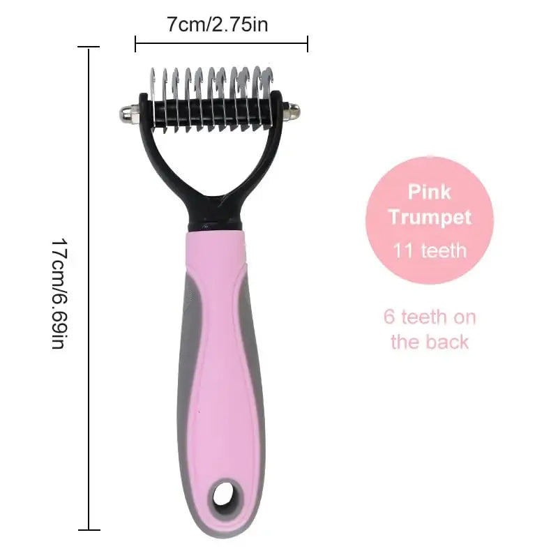 Double-Sided Dog Grooming Comb and Hair Removal Tool for Pets