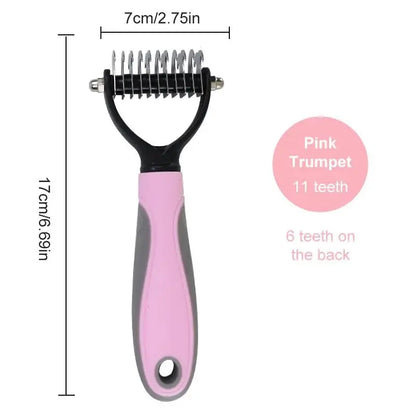 Double-Sided Dog Grooming Comb and Hair Removal Tool for Pets