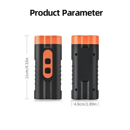 Upgraded Dual-Head Ultrasonic Dog Repeller and Bark Control Flashlight - Rechargeable Portable Device for Pet Owners and Dog Walkers
